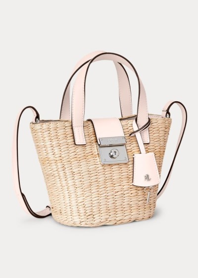 Women's Ralph Lauren Straw Mini Reese Tote Bags | 457036WUO